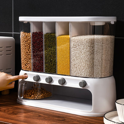 Elara Haus Multi-Grid Grain Dispenser with Press Buttons