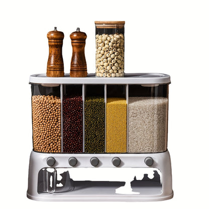 Elara Haus Multi-Grid Grain Dispenser with Press Buttons