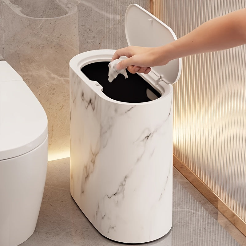 Elara Haus Oval Waste Bin with Pop-Up Lid