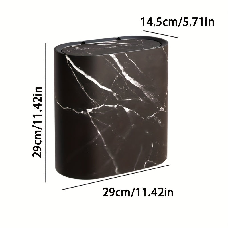 Elara Haus Oval Waste Bin with Pop-Up Lid