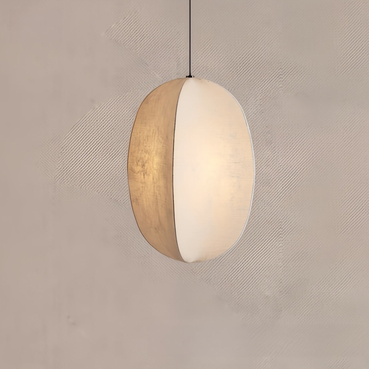 Wabi Sabi Linen Led Pendant Light - Elegant Modern Lighting Fixture 0