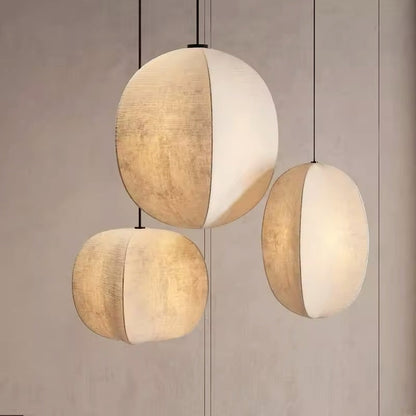 Wabi Sabi Linen Led Pendant Light - Elegant Modern Lighting Fixture 1