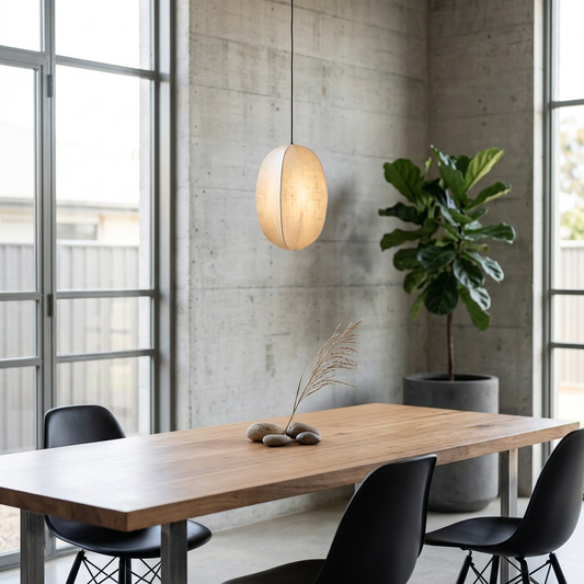 Elara Haus Panel Globe Pendant Lamp with Hanging Cord