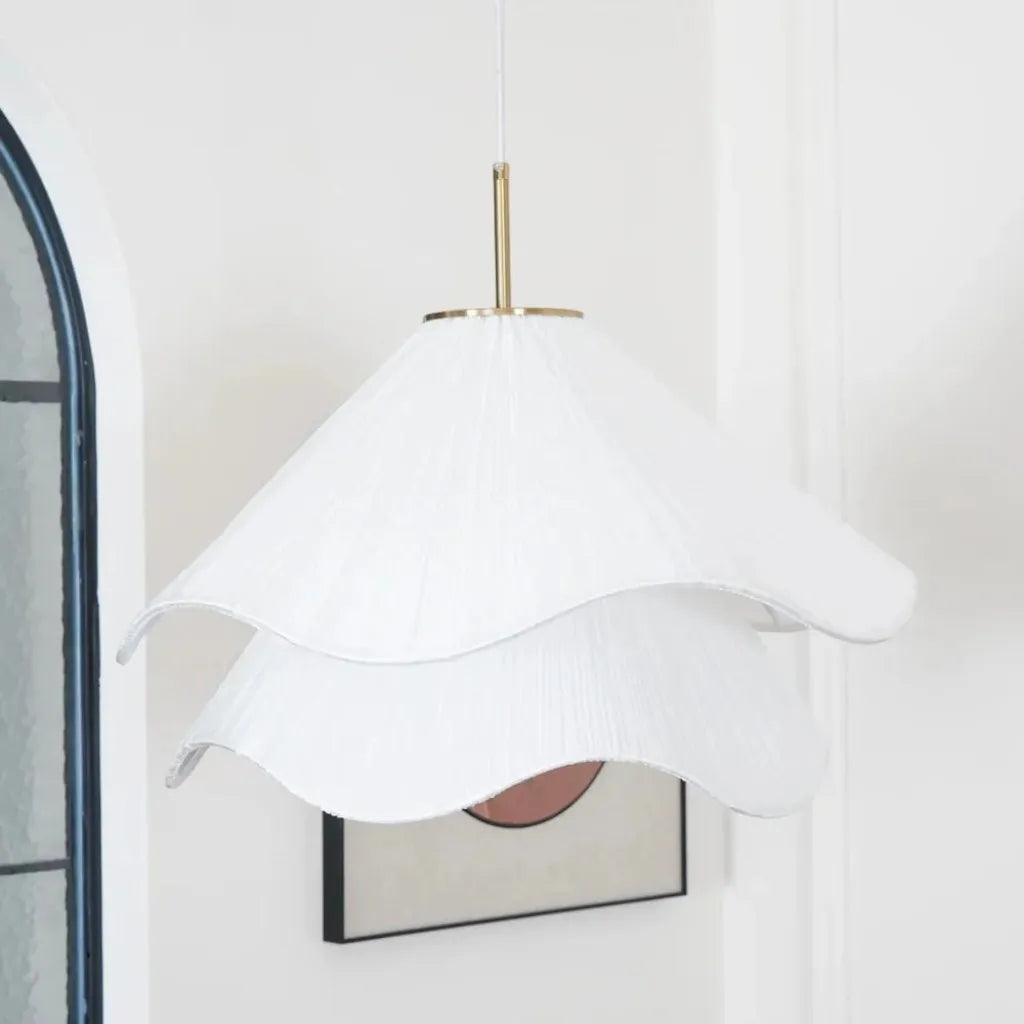 Elara Haus Pendant Light - Metal and Fabric Kitchen Pendant Lighting