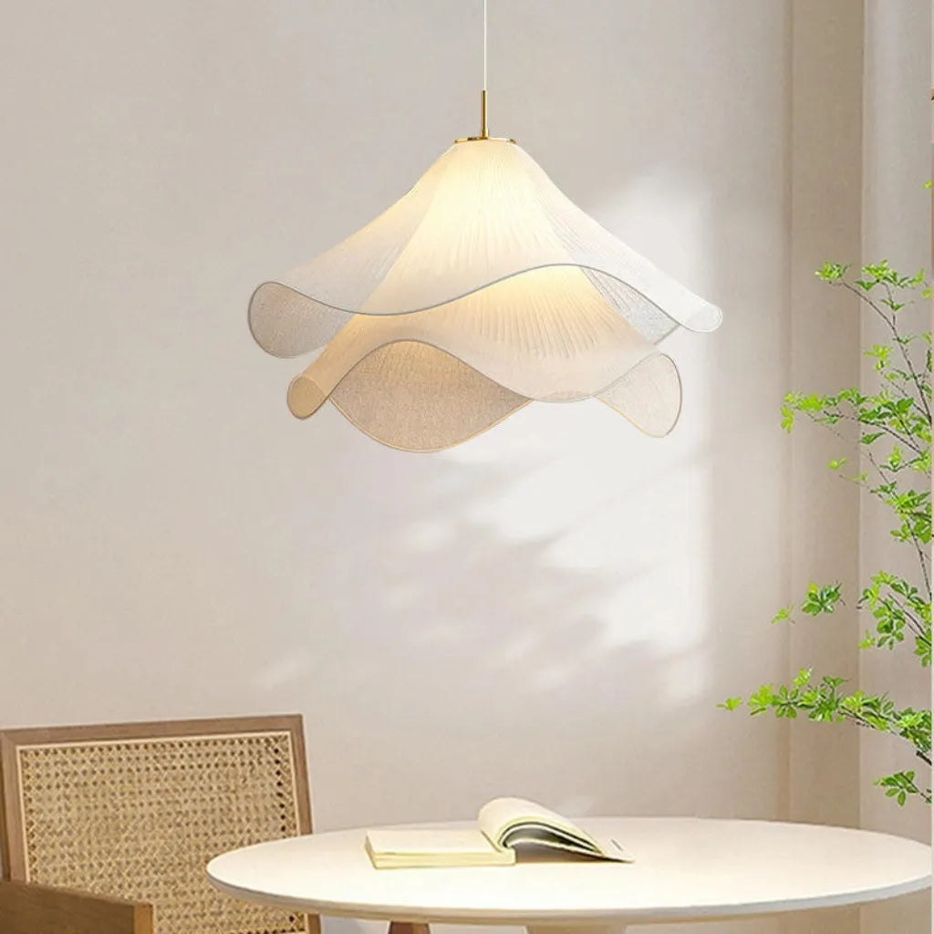 Elara Haus Pendant Light - Metal and Fabric Kitchen Pendant Lighting