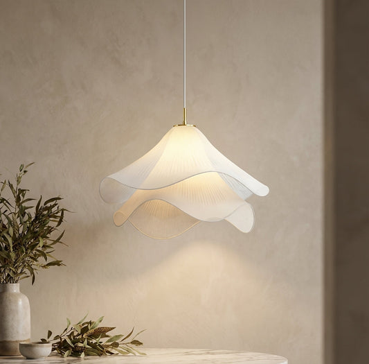 Elara Haus Pendant Light - Metal and Fabric Kitchen Pendant Lighting