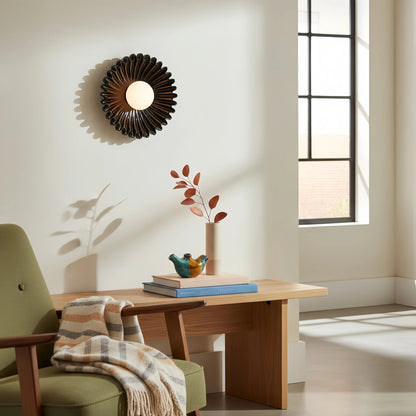 Elara Haus Pleated Disk Sconce Fixture