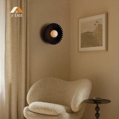 Elara Haus Pleated Disk Sconce Fixture