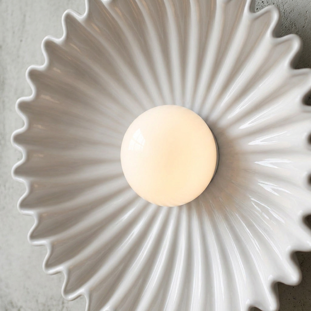 Elara Haus Pleated Disk Sconce Fixture