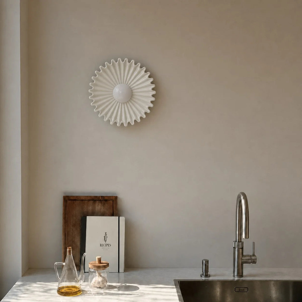 Elara Haus Pleated Disk Sconce Fixture