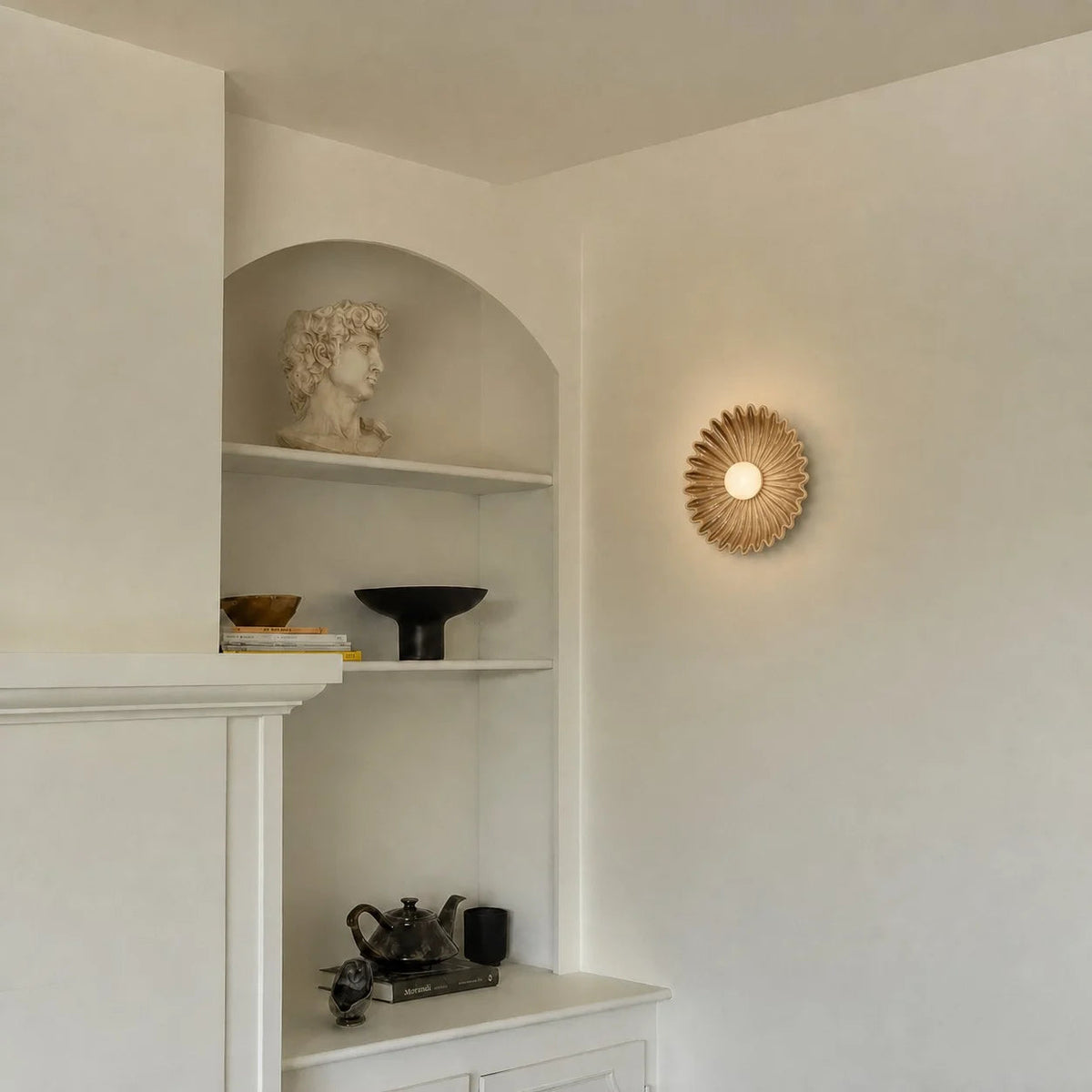 Elara Haus Pleated Disk Sconce Fixture