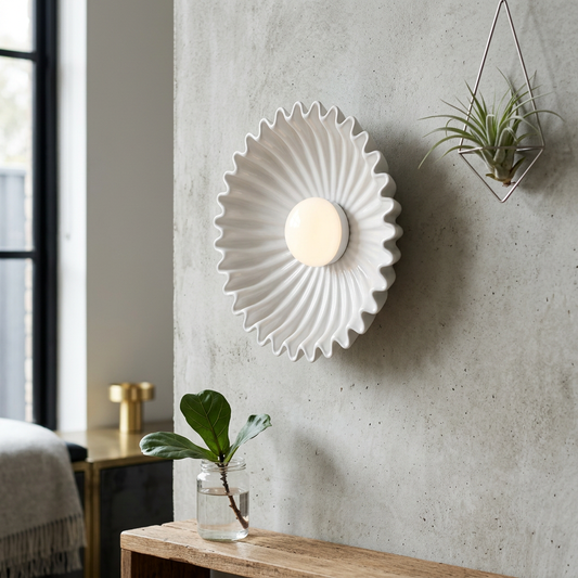 Elara Haus Pleated Disk Sconce Fixture
