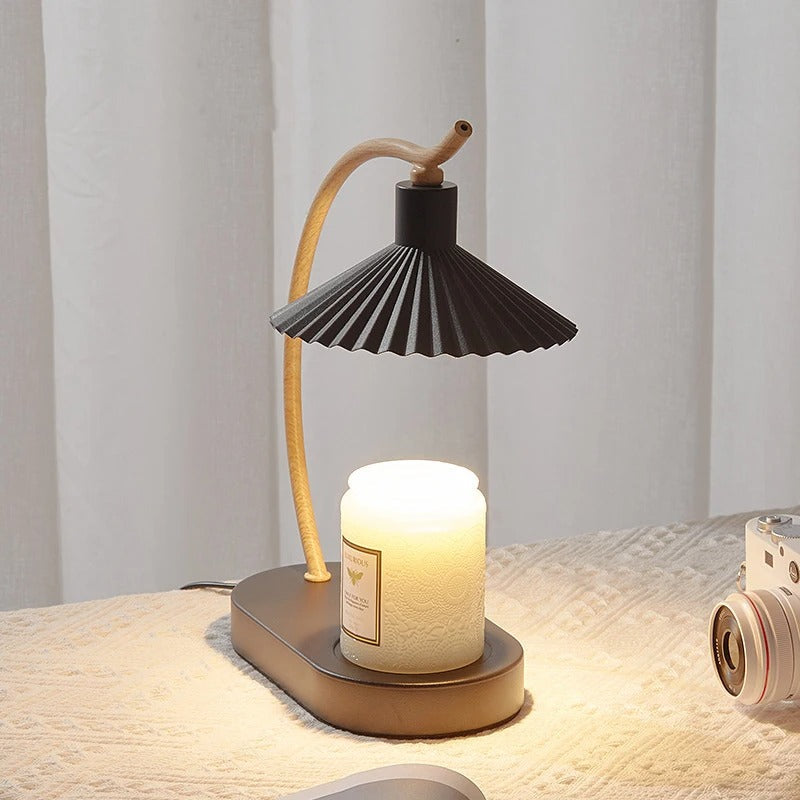 Elara Haus Pleated Shade Candle Warmer Lamp