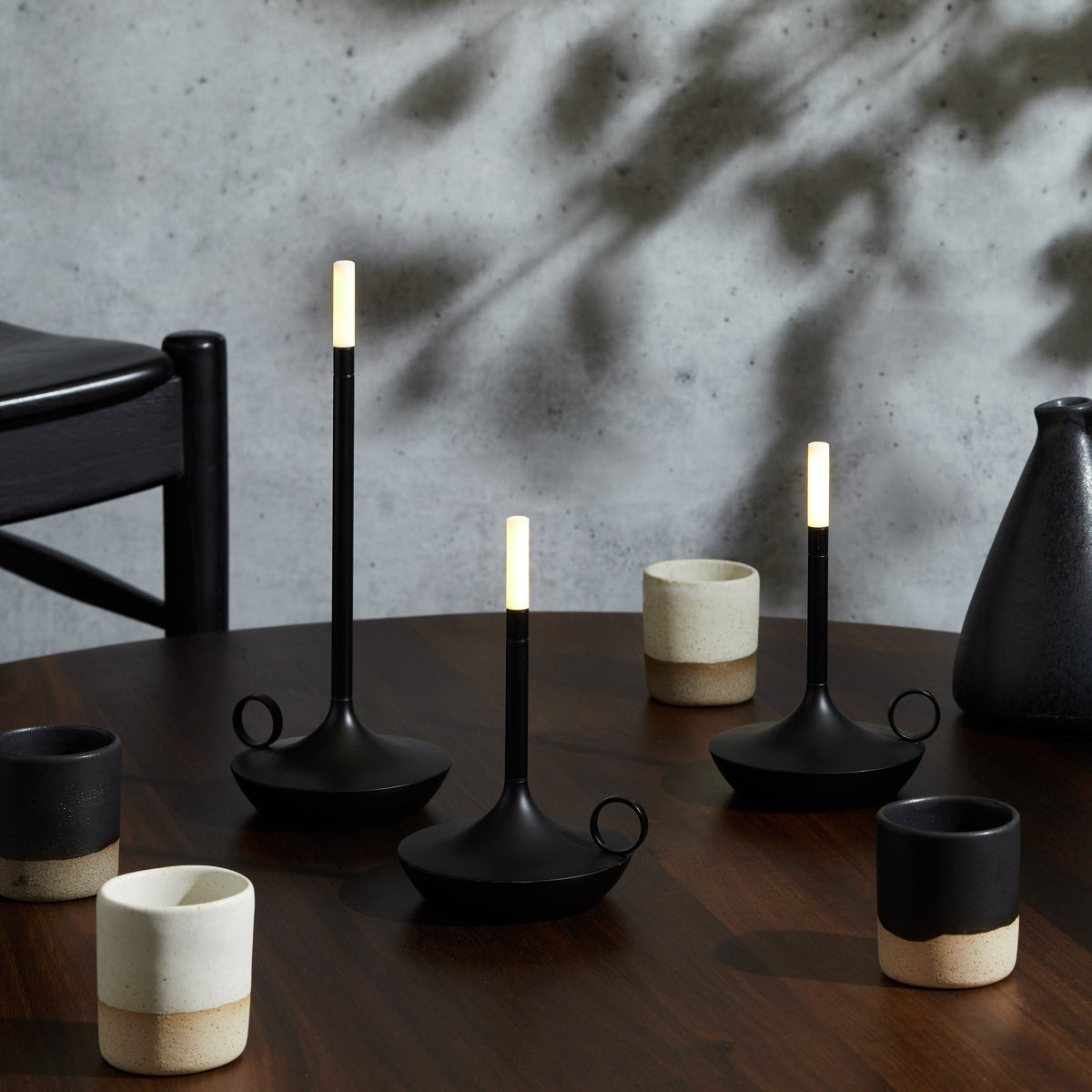 Elara Haus Portable Candlestick Table Lamp