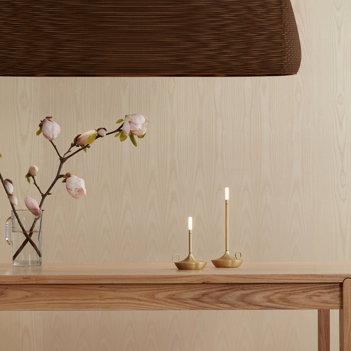 Elara Haus Portable Candlestick Table Lamp
