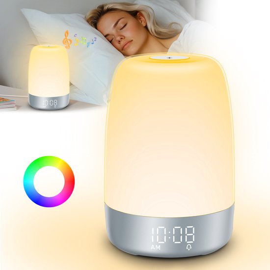 Elara Haus RGB Bedside Touch Lamp Alarm Clock