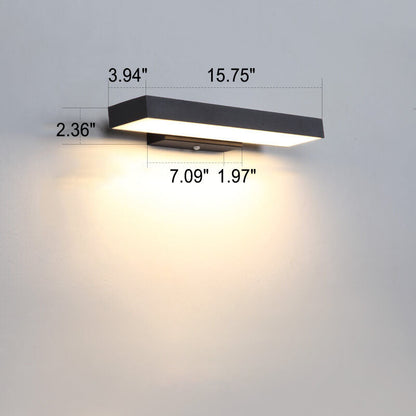 Elara Haus Rectangular Flat LED Outdoor Wall Sconce