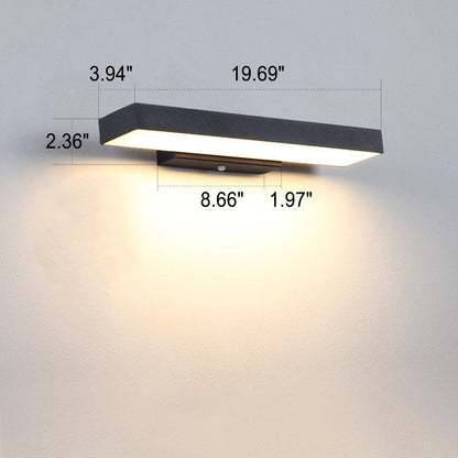Elara Haus Rectangular Flat LED Outdoor Wall Sconce