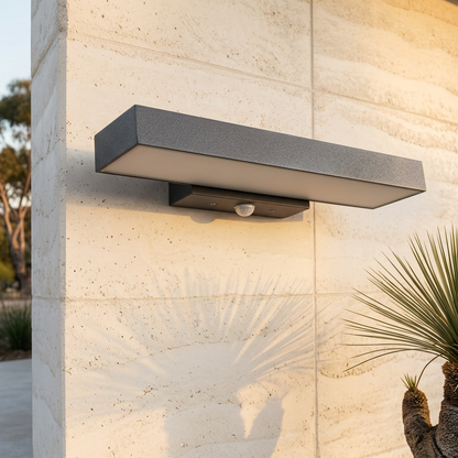 Elara Haus Rectangular Flat LED Outdoor Wall Sconce
