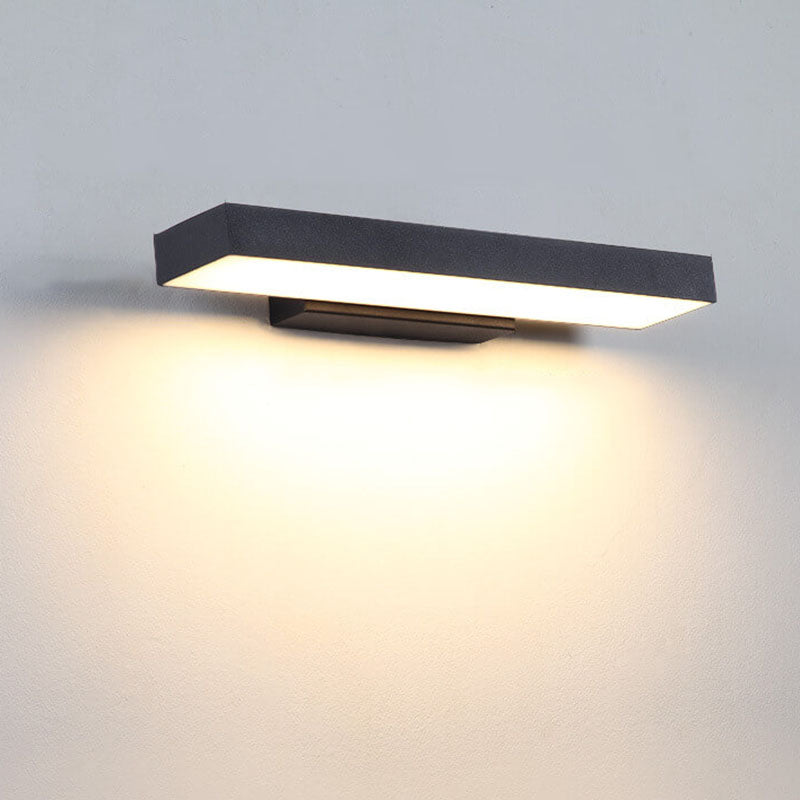Elara Haus Rectangular Flat LED Outdoor Wall Sconce