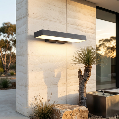 Elara Haus Rectangular Flat LED Outdoor Wall Sconce