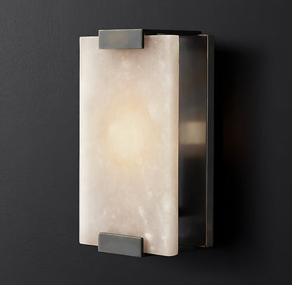 Elara Haus Rectangular Stone Wall Sconce Light