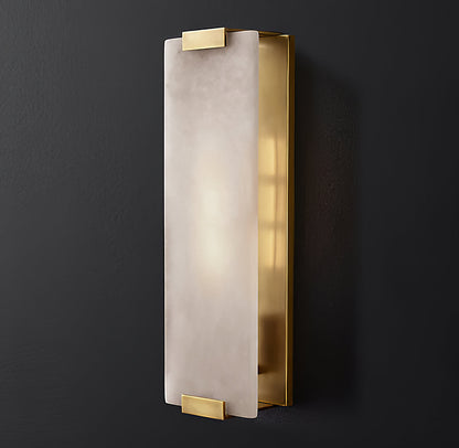 Elara Haus Rectangular Stone Wall Sconce Light