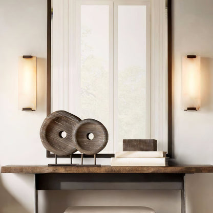Elara Haus Rectangular Stone Wall Sconce Light