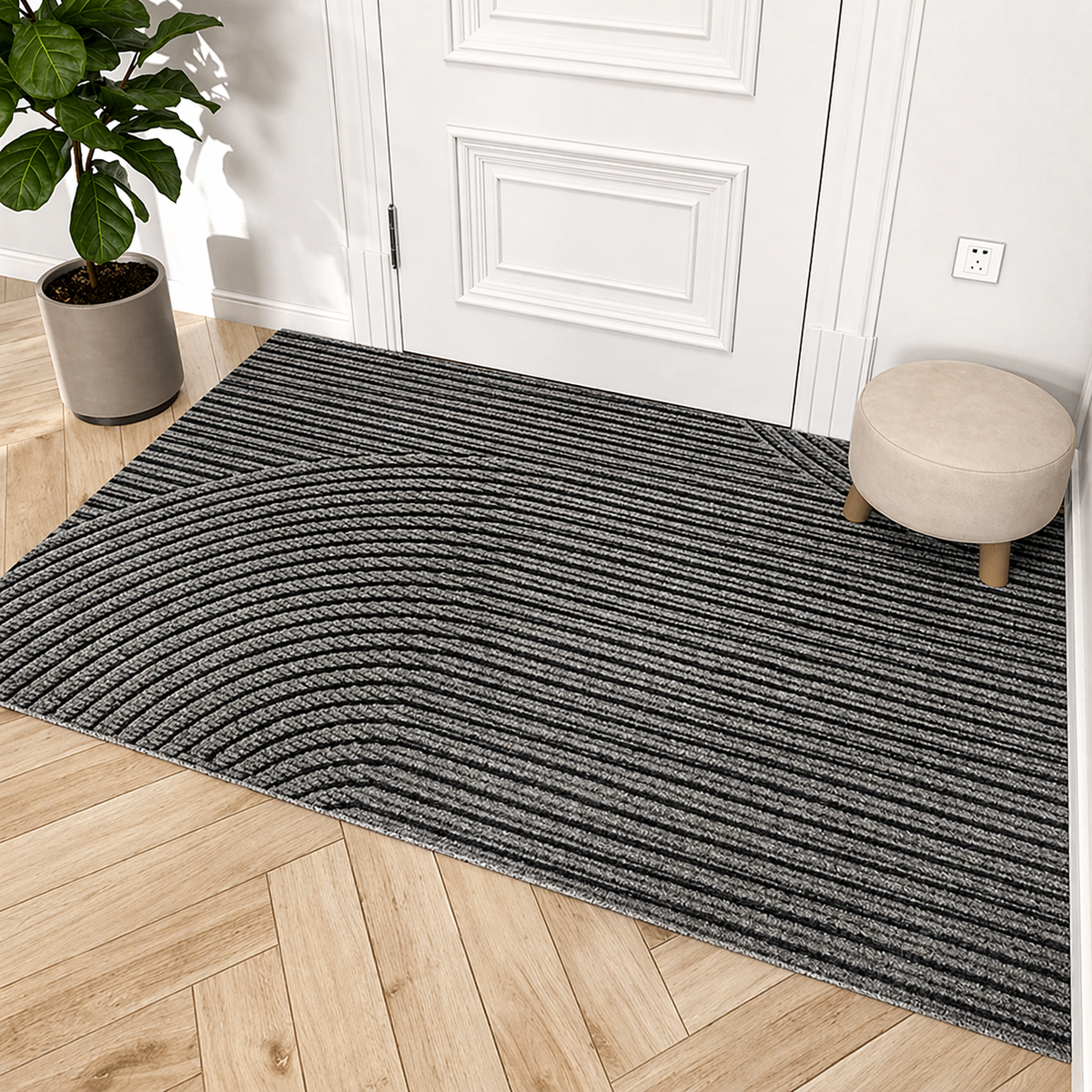 Elara Haus Ribbed Entryway Doormat