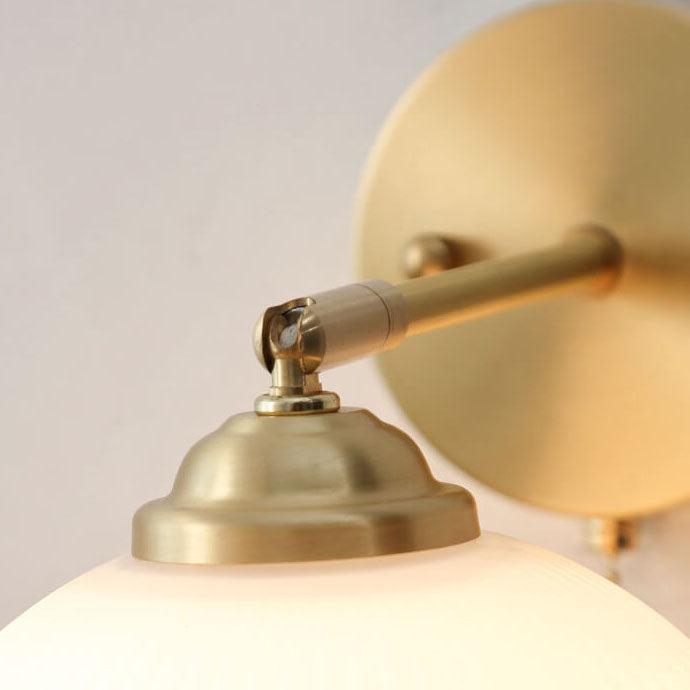Elara Haus Ribbed Glass Pull Cord Wall Lamp