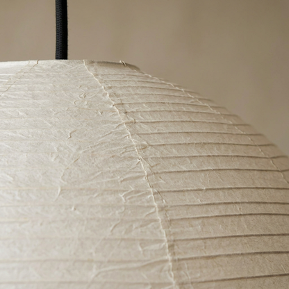 Elara Haus Ribbed Spherical Lantern Pendant Light with Wire Frame