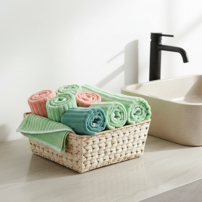 Elara Haus Ribbed Striped Bath Towel Set