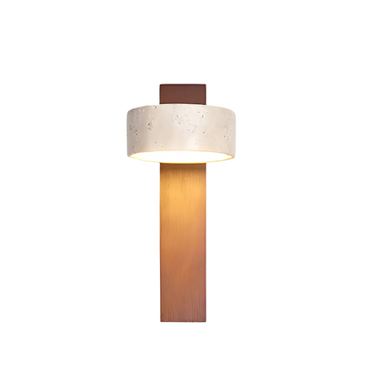 Wabi-sabi Travertine Wood LED Wall Sconce 1-Light 3
