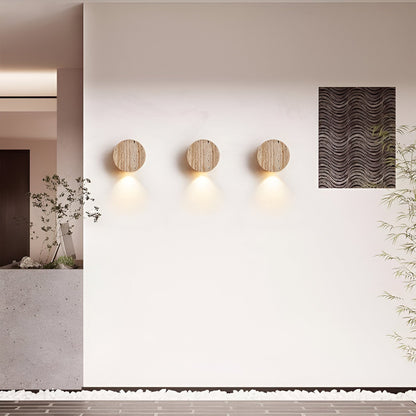 Elara Haus Round Floating Plate Wall Light with Concealed LED