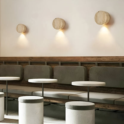 Elara Haus Round Floating Plate Wall Light with Concealed LED