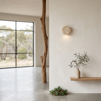 Elara Haus Round Floating Plate Wall Light with Concealed LED