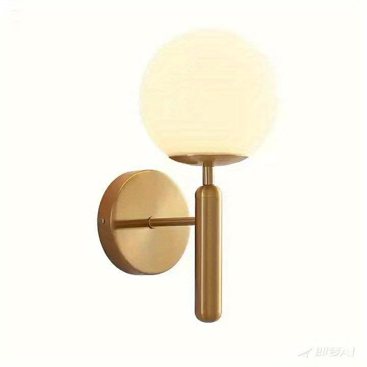 Elara Haus Round Wall Light with Glass Globe Shade
