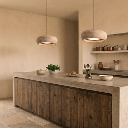 Elara Haus Rounded Shallow Drum Pendant Light