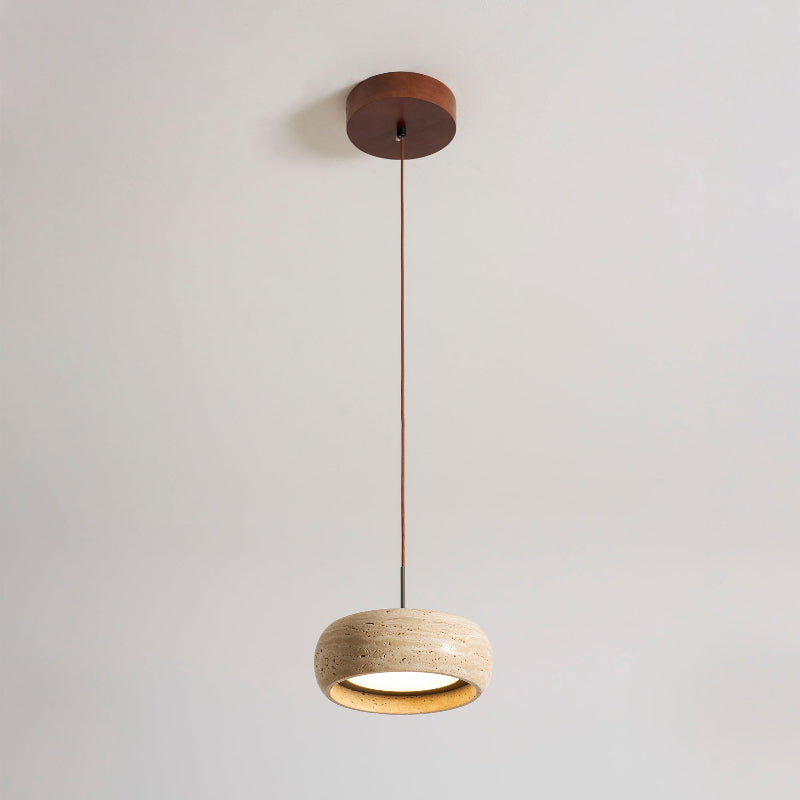 Travertine Drum Pendant Lamp 0