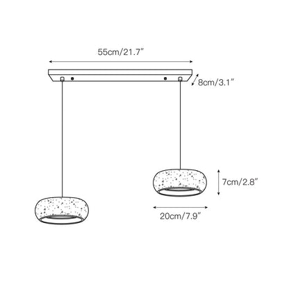 Elara Haus Rounded Shallow Drum Pendant Light