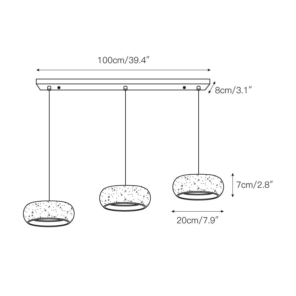 Elara Haus Rounded Shallow Drum Pendant Light