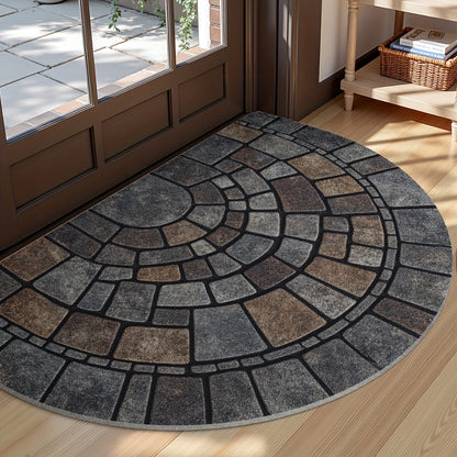 Elara Haus Semi-Circle Stone Pattern Doormat