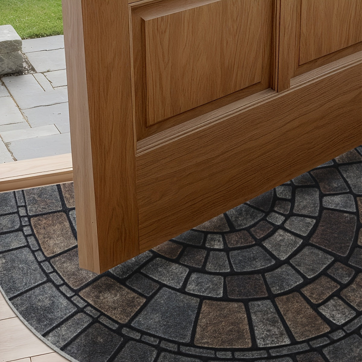 Elara Haus Semi-Circle Stone Pattern Doormat