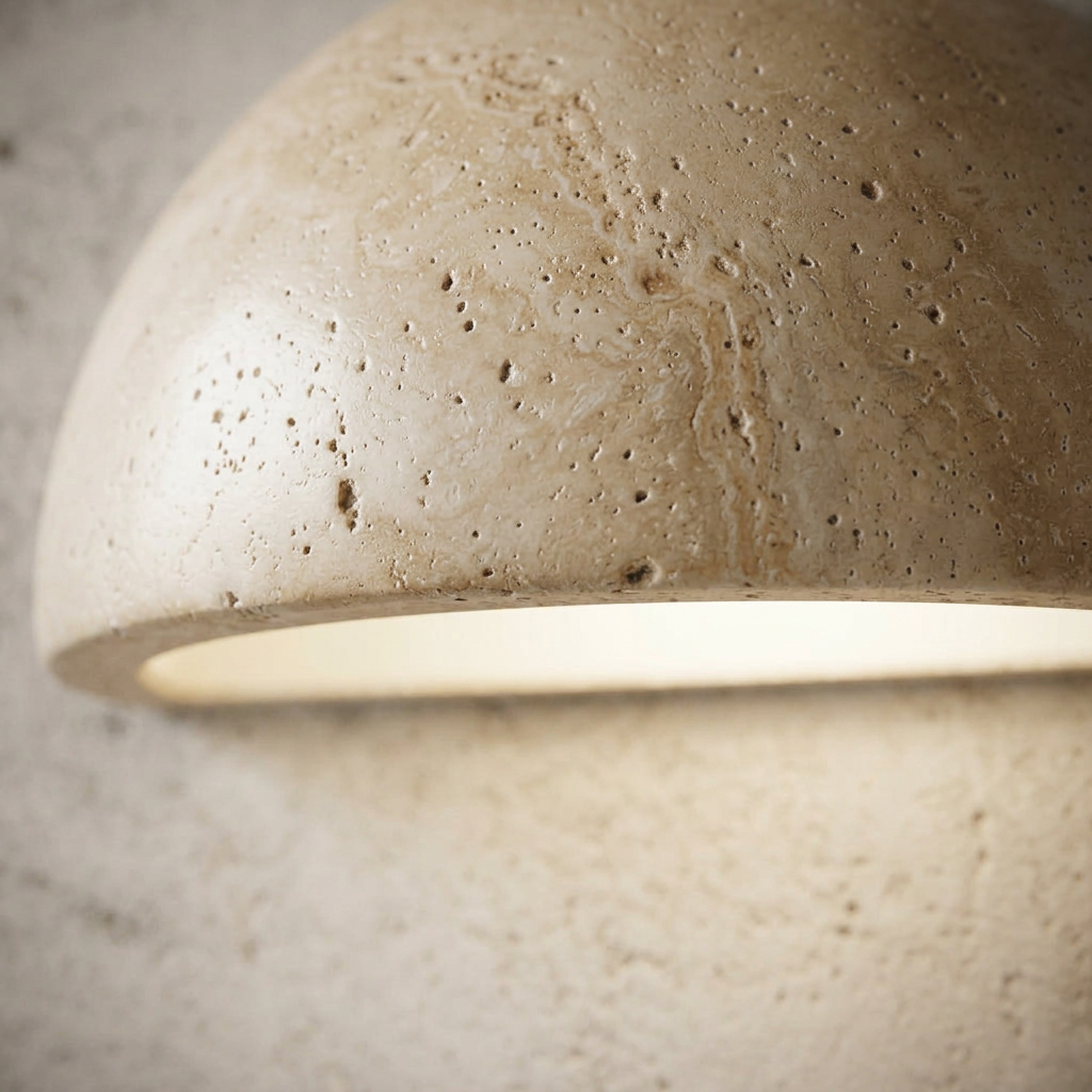 Elara Haus Semicircular Stone Dome Wall Sconce