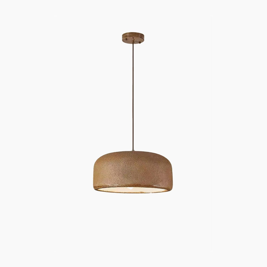 Pendant Light Japanese Wabi-Sabi Resin Pot Lid, white / brown 1