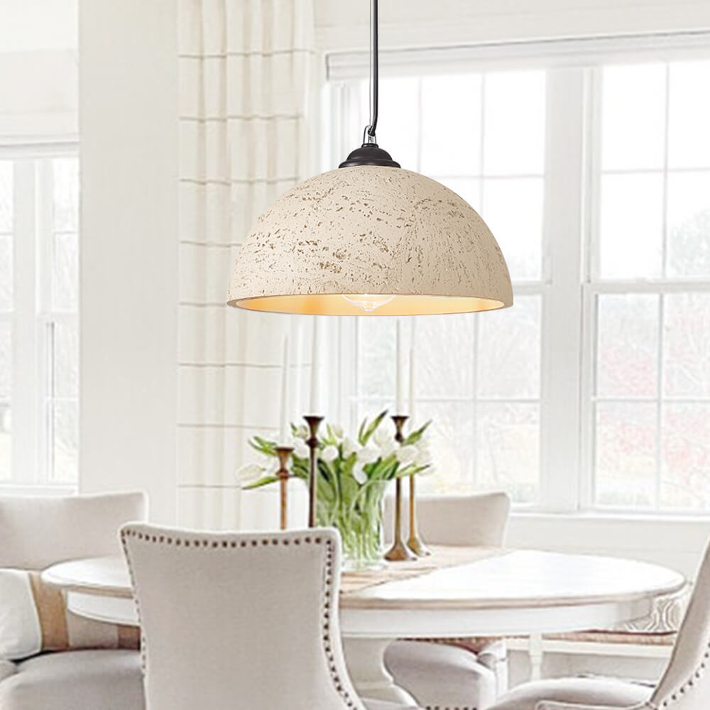 Wabi Sabi 1-Light Resin Dome Pendant For Kitchen Island 0