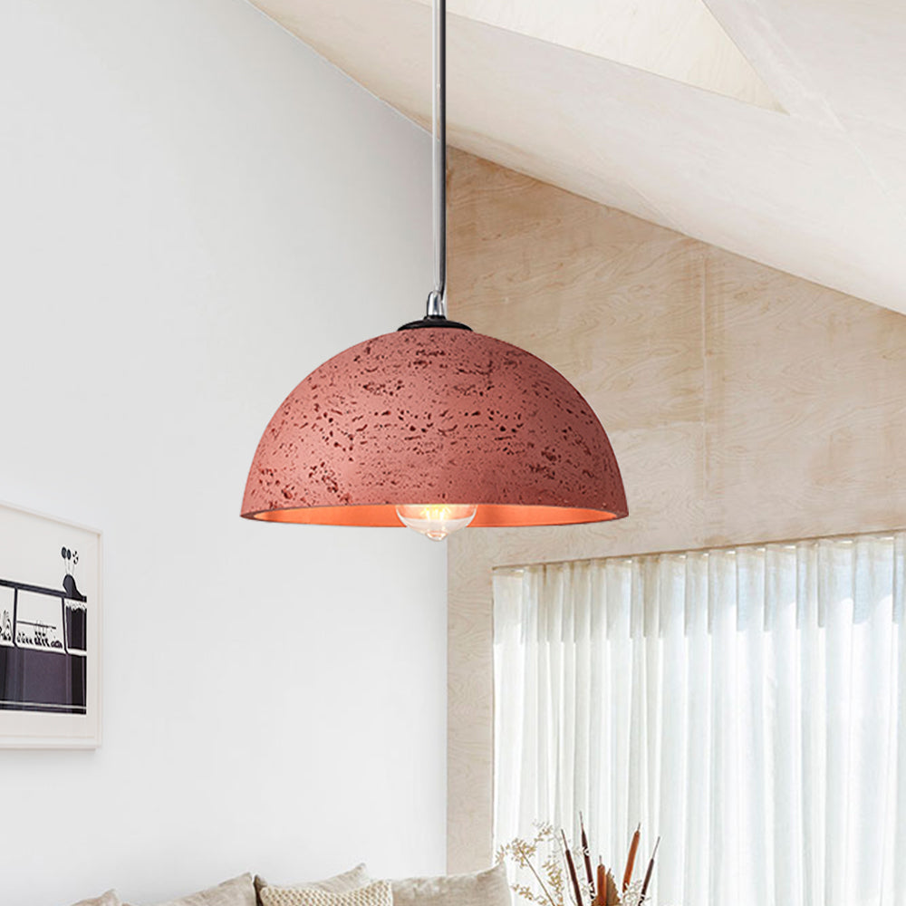 Wabi Sabi 1-Light Resin Dome Pendant For Kitchen Island 4