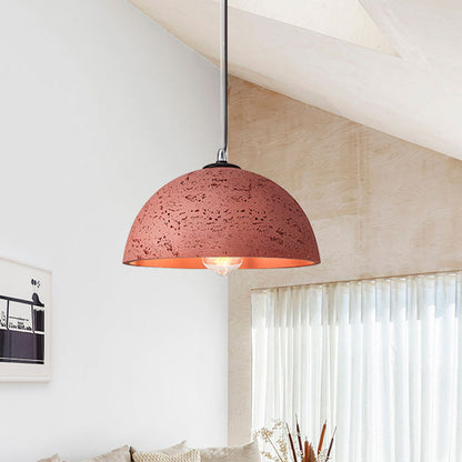 Wabi Sabi 1-Light Resin Dome Pendant For Kitchen Island 4