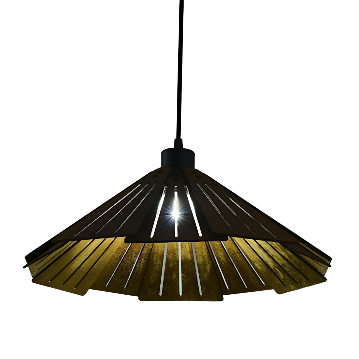 Elara Haus Slotted Cone Pendant Light
