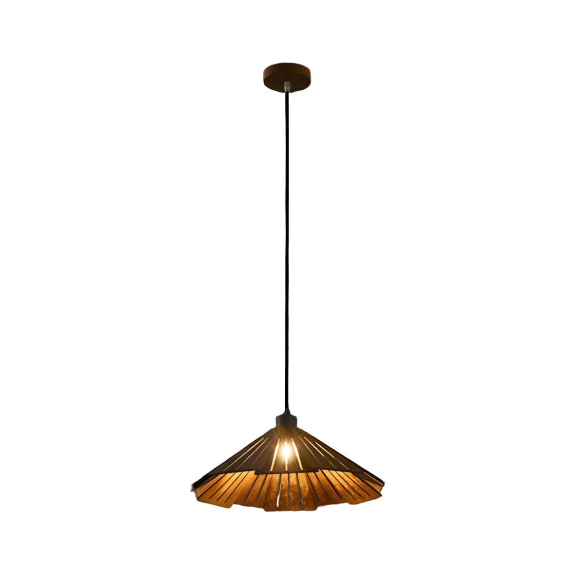 Elara Haus Slotted Cone Pendant Light